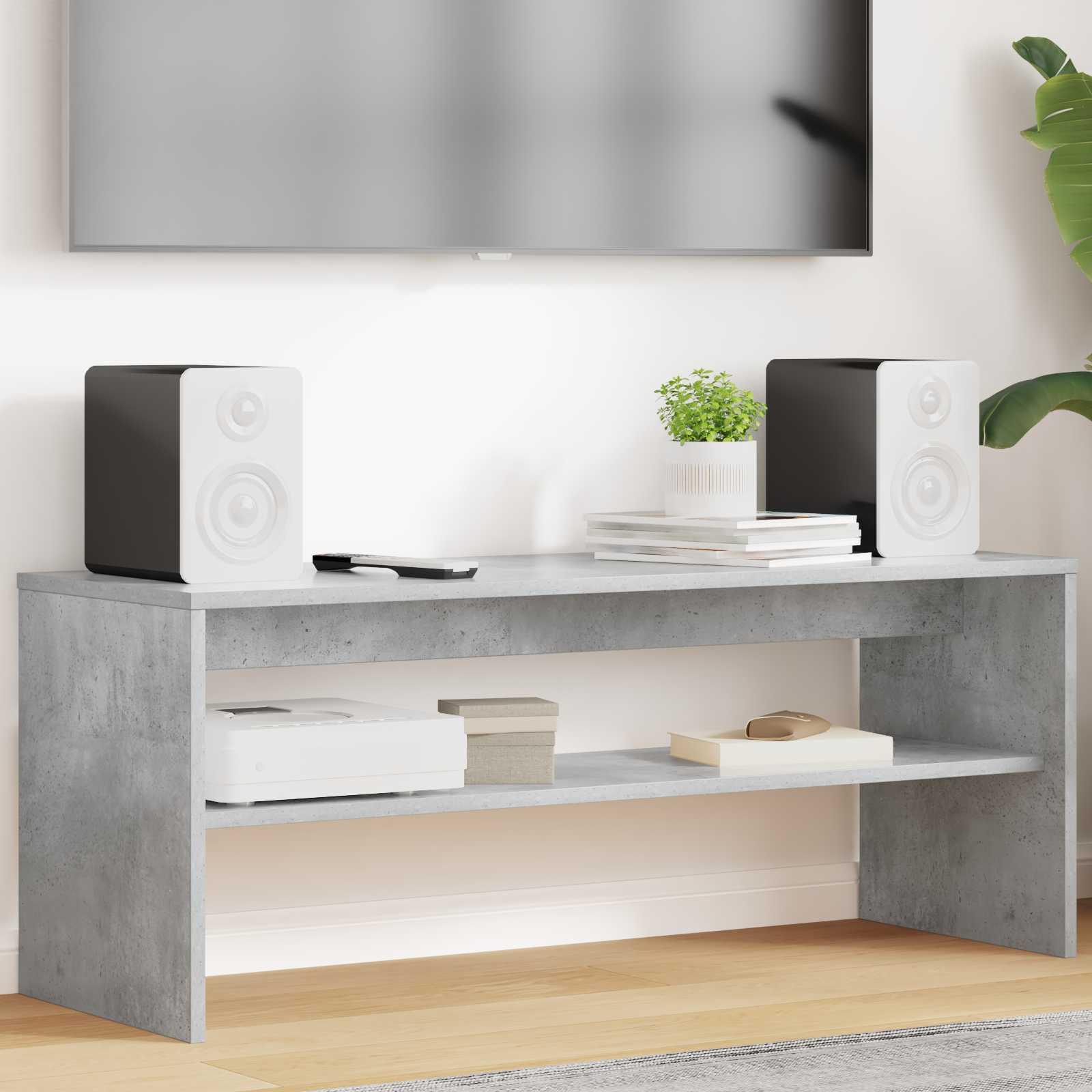 TV-skab Beton Grå 100 x 35 x 40 cm Konstrueret træ billede