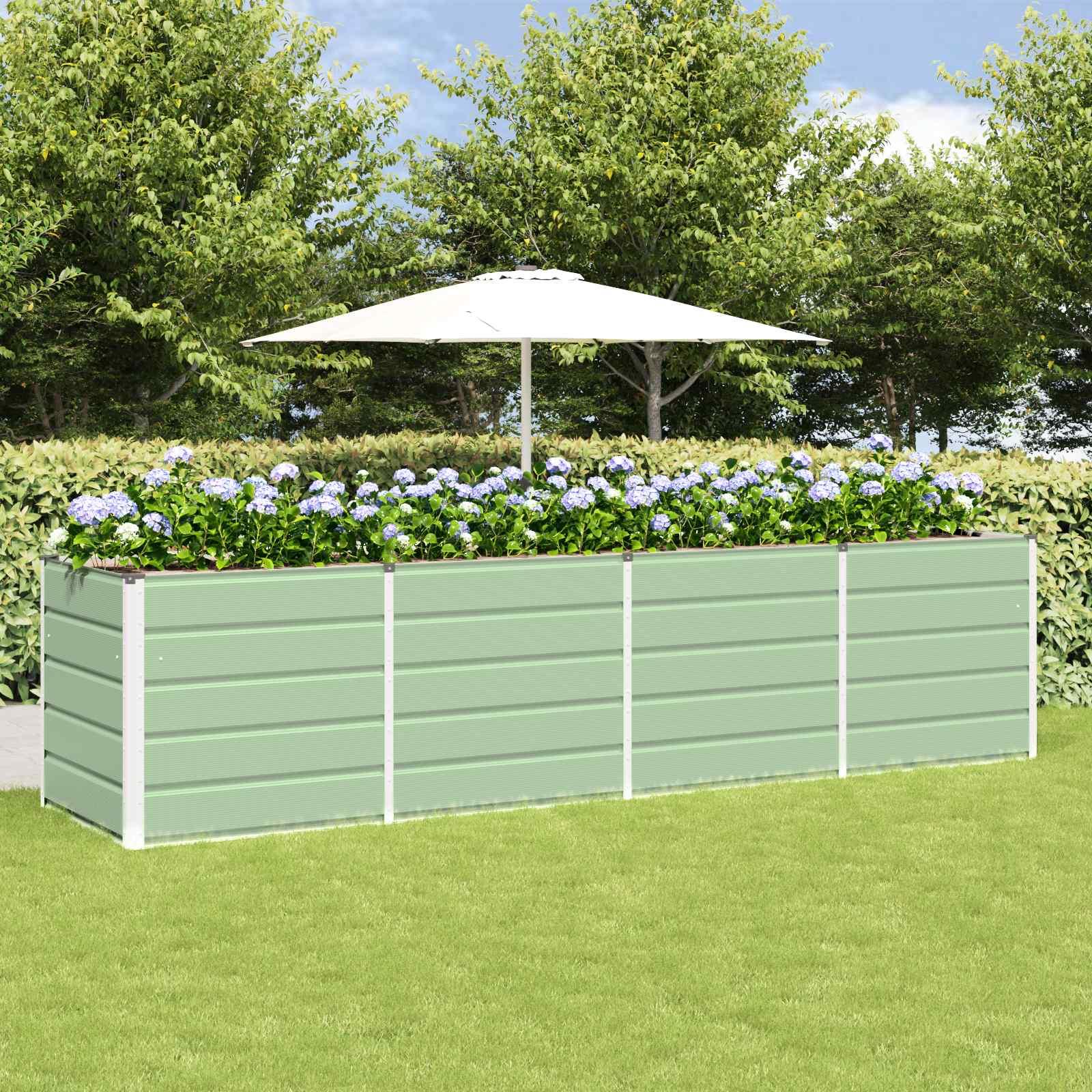Plantekasse Grøn 240 x 80 x 75 cm Stål billede