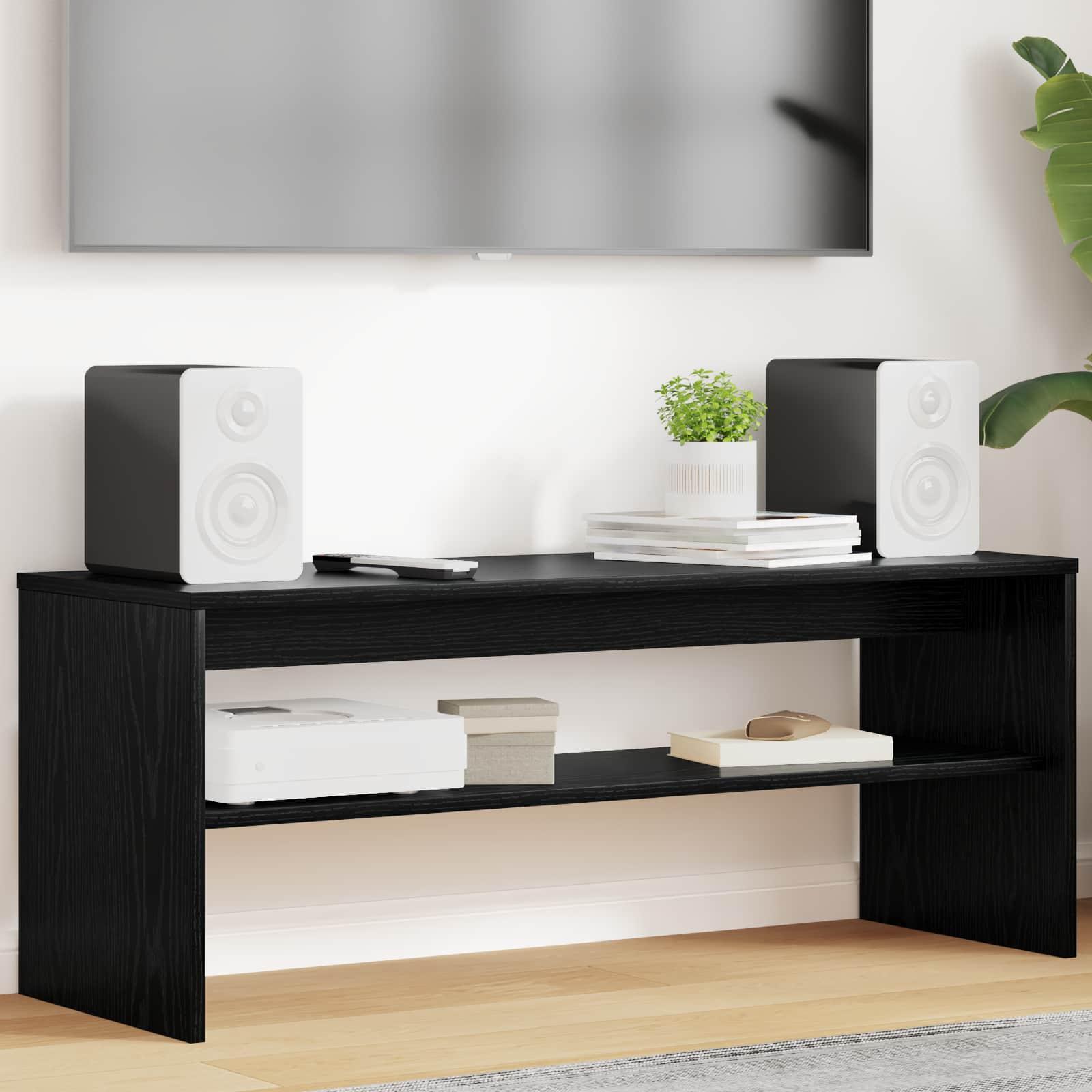 TV-skab Sort eg 100 x 35 x 40 cm Konstrueret træ billede