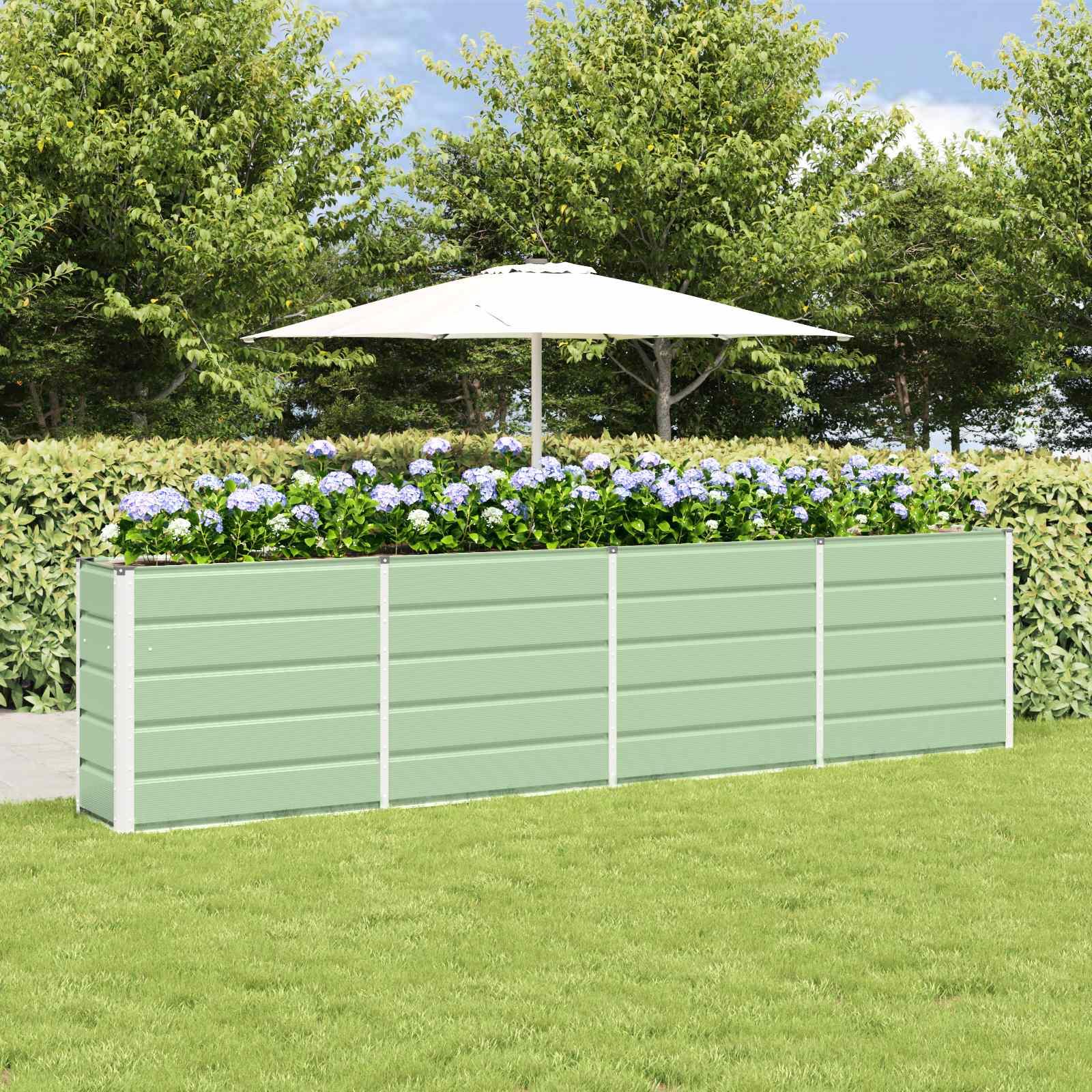 Plantekasse Grøn 160 x 40 x 75 cm Stål billede