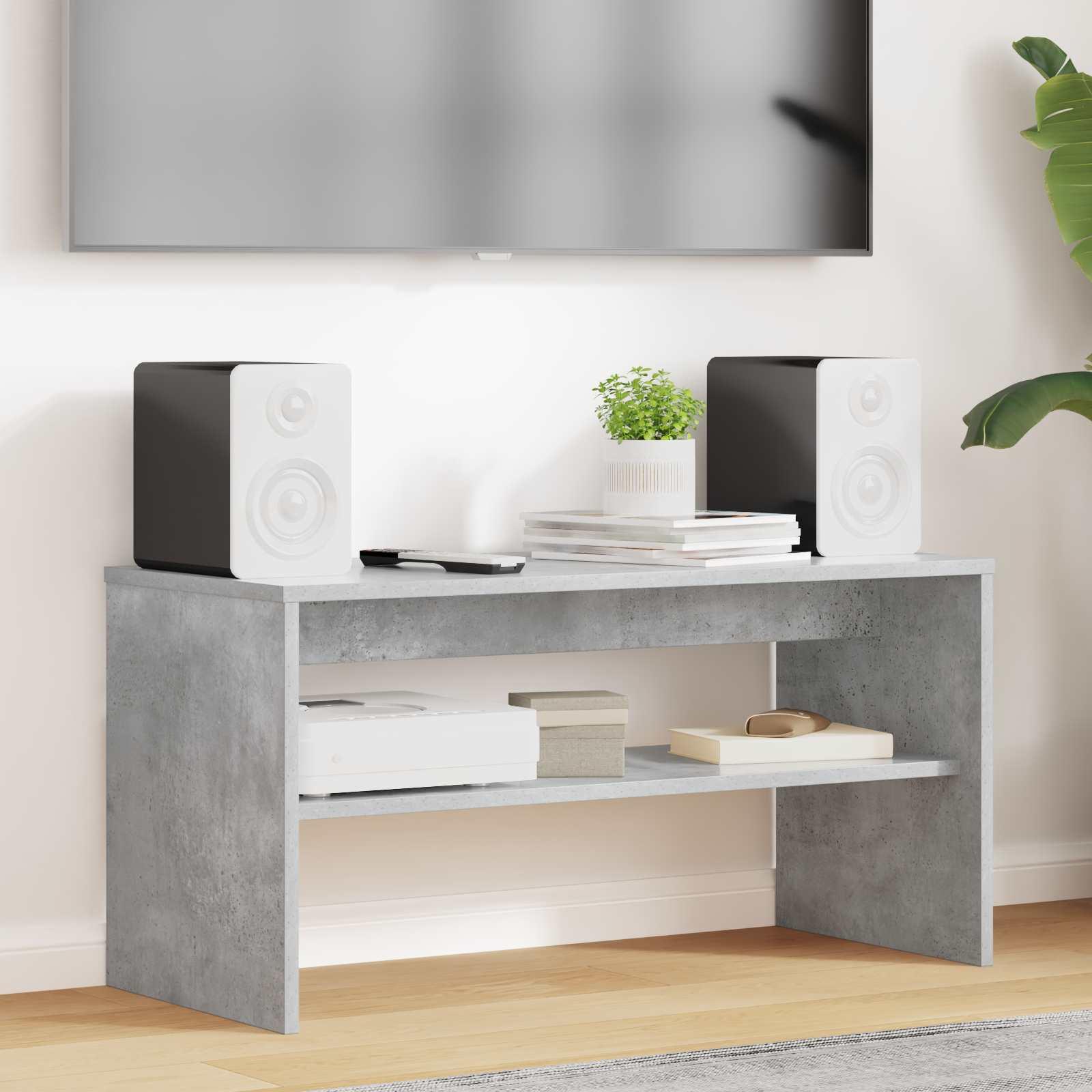 TV-skab Beton Grå 80 x 35 x 40 cm Konstrueret træ billede