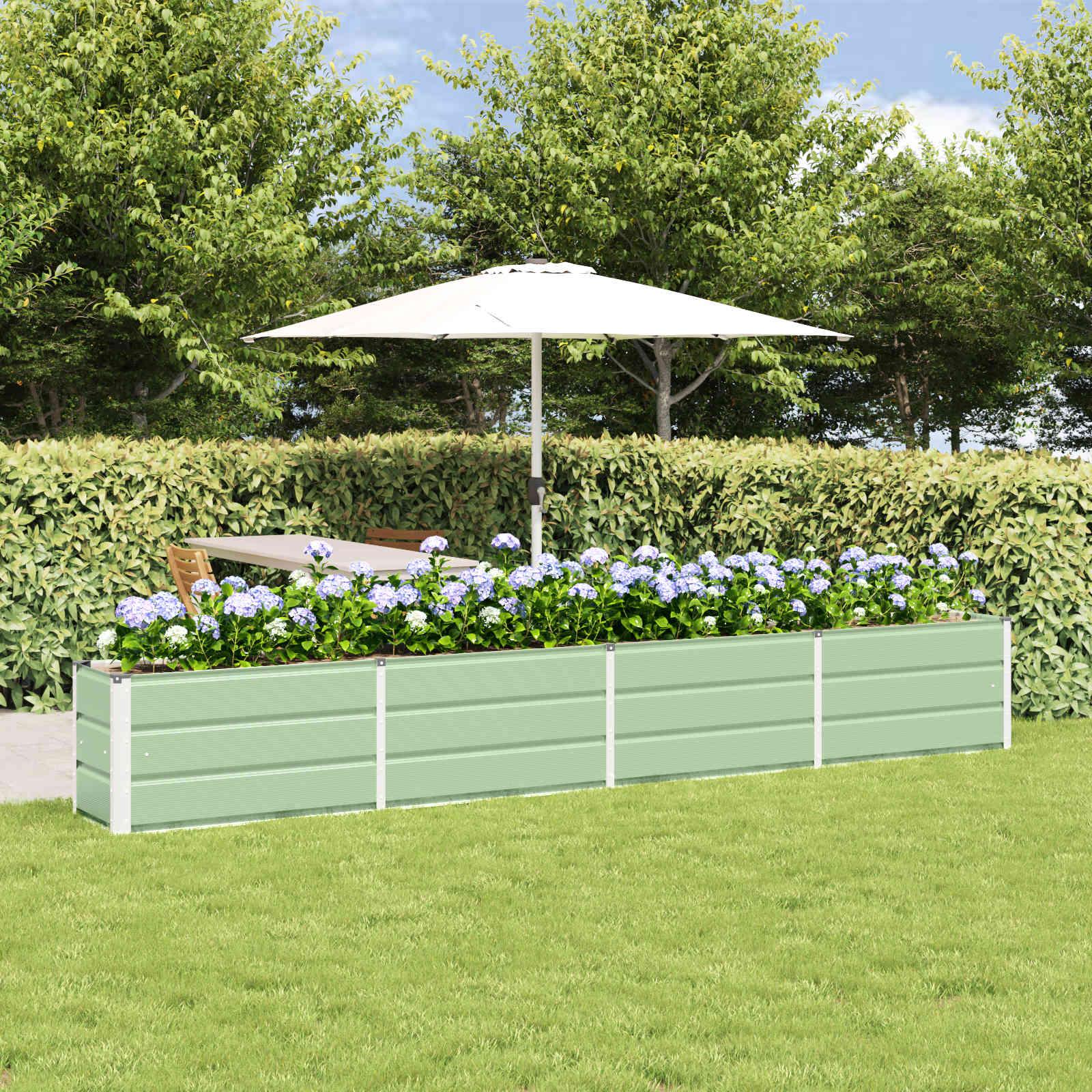 Plantekasse Grøn 320 x 40 x 45 cm Stål billede