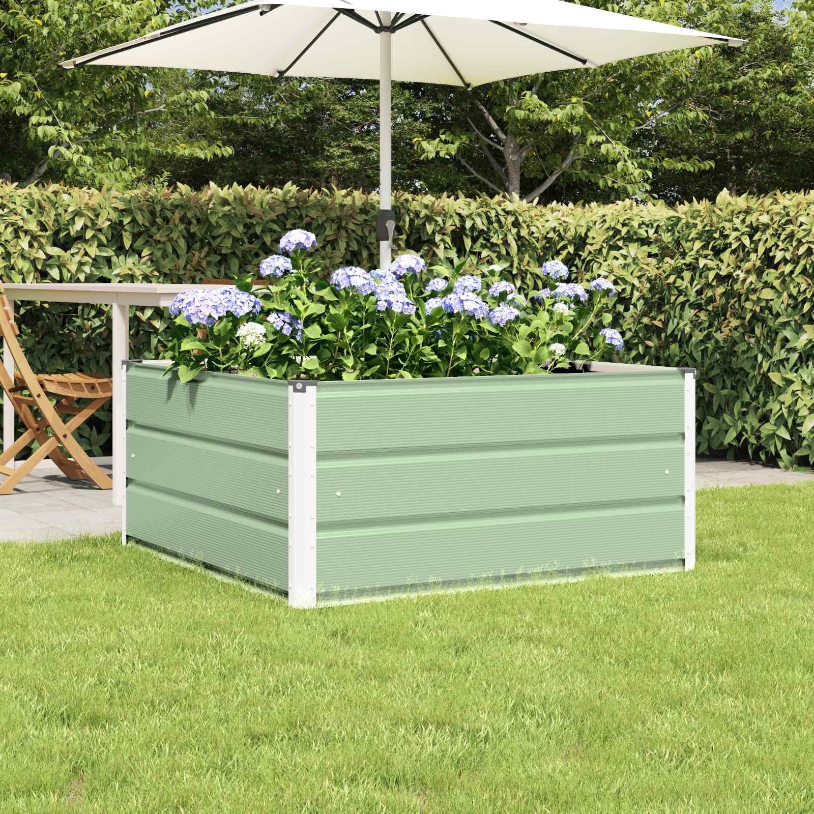 Plantekasse Pastelgrøn 100 x 100 x 45 cm Stål billede