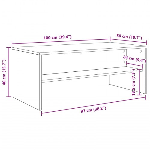 Sofabord i Sonoma eg 100 x 50 x 40 cm