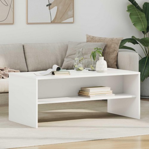 Sofabord hvid 100 x 50 x 40 cm i konstrueret træ