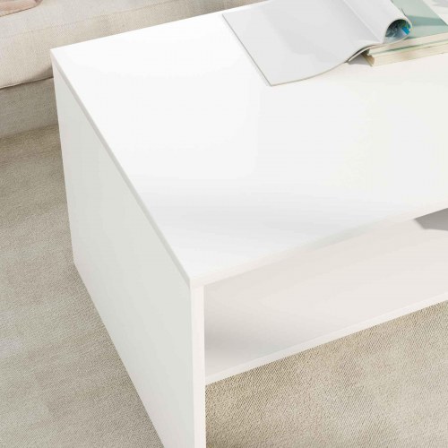 Sofabord hvid 100 x 50 x 40 cm i konstrueret træ