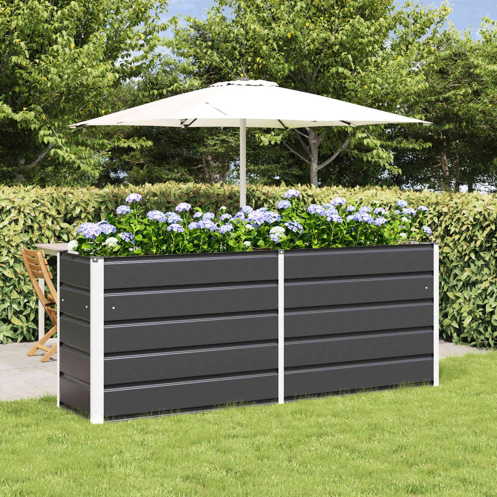 Plantekasse Antracit 480 x 50 x 45 cm Galvaniseret stål billede