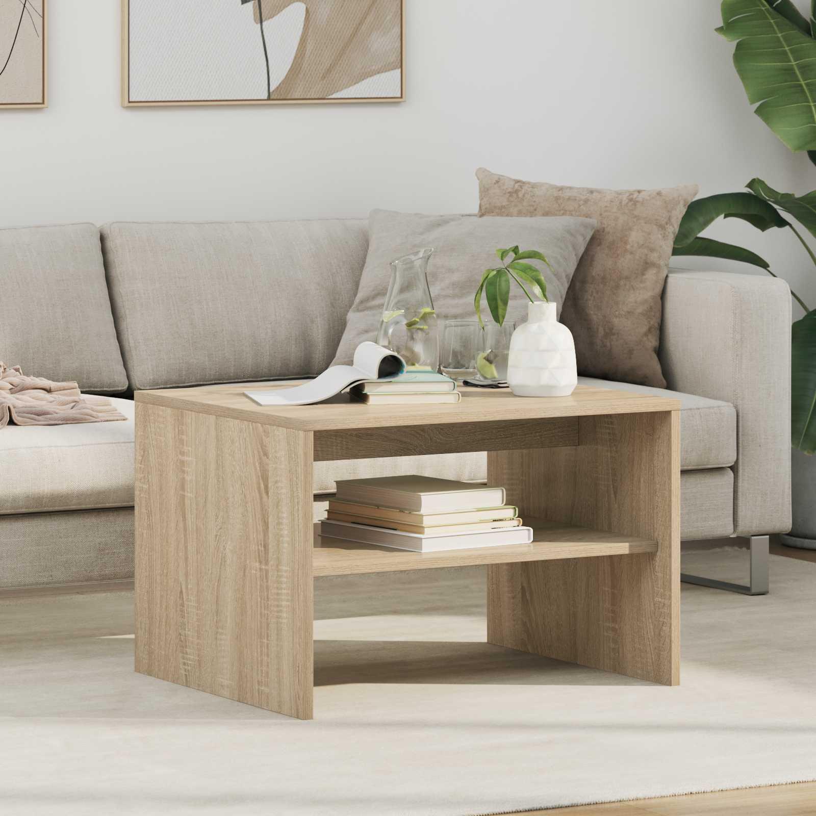 Sofabord Sonoma eg 60 x 50 x 40 cm Konstrueret træ billede