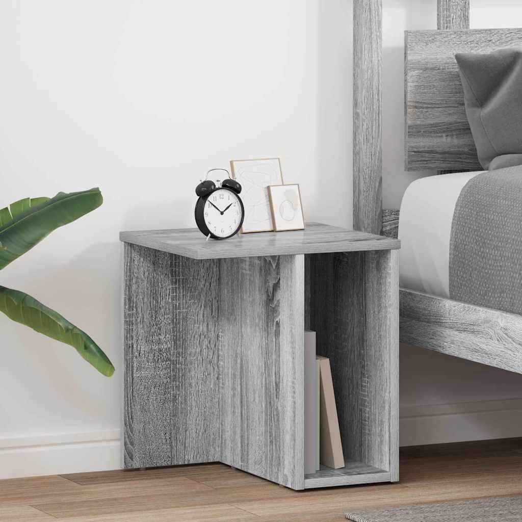 Endebord 2 stk Gr�� Sonoma 37 x 32 x 40 cm Konstrueret træ billede