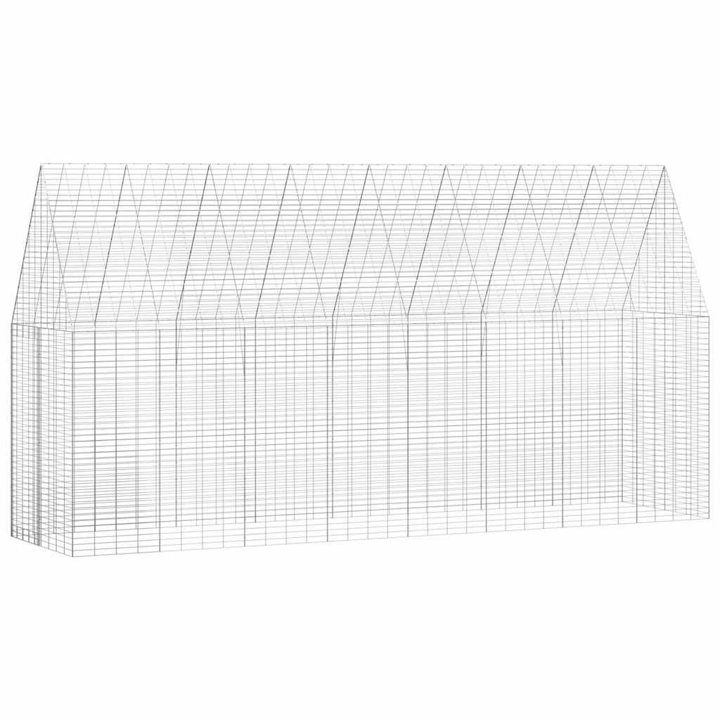 Kanin Bur Sølv 400 x 100 x 210 cm Galvaniseret stål billede