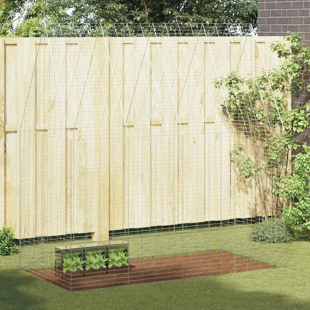 Kanin Bur Sølv 400 x 100 x 210 cm Galvaniseret stål billede