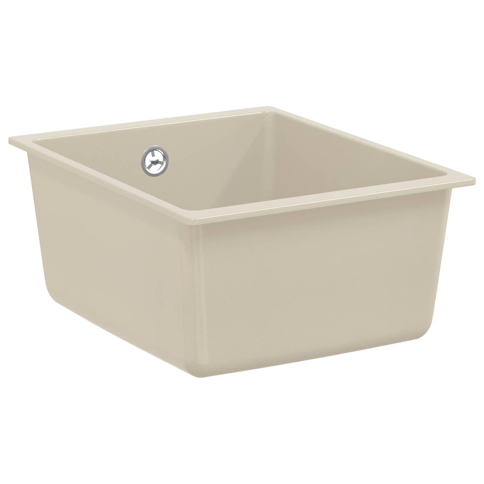 Vask Beige 370 x 460 mm 80% Kvarts og 20% Resin billede