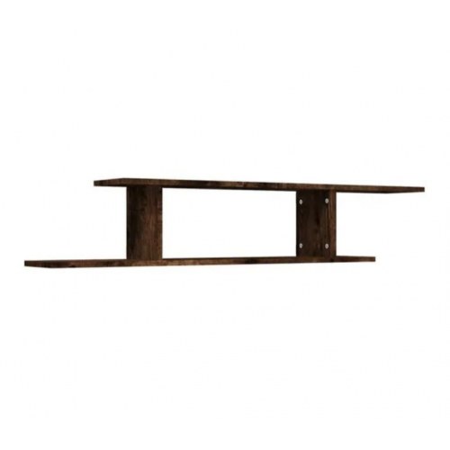 Væghængt tv-hylde 125×18×23 cm - konstrueret træ, røget egetræ