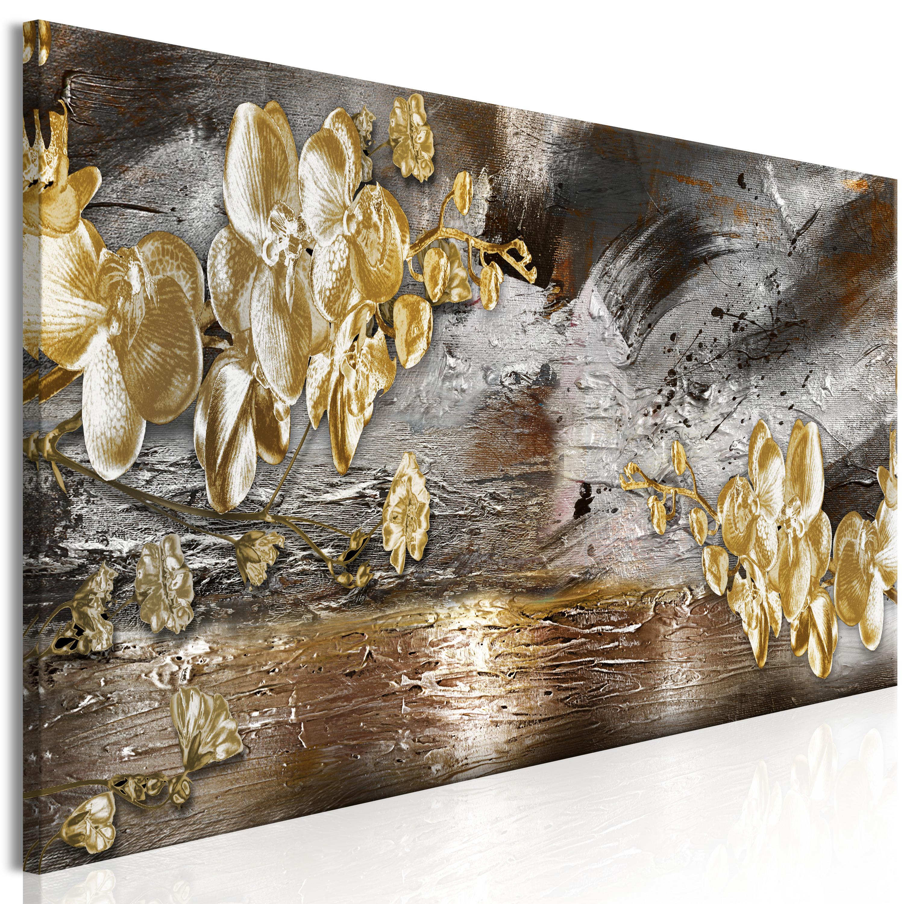 Billede - Golden Garden (1 Part) Narrow - 150 x 50 cm - På italiensk lærred