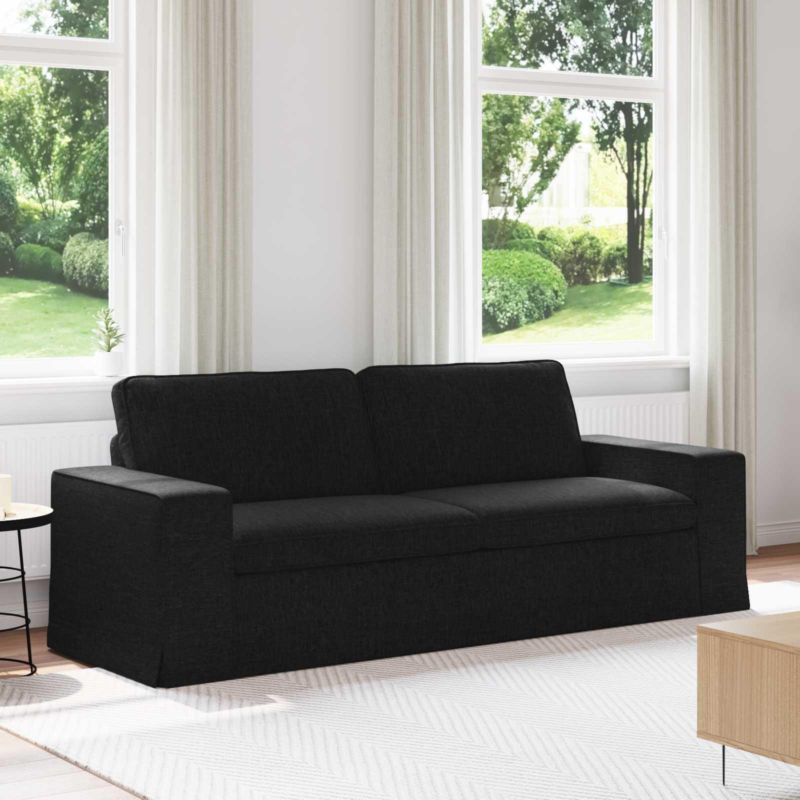 Sofa Sort 222 x 80 x 82 cm Metal billede