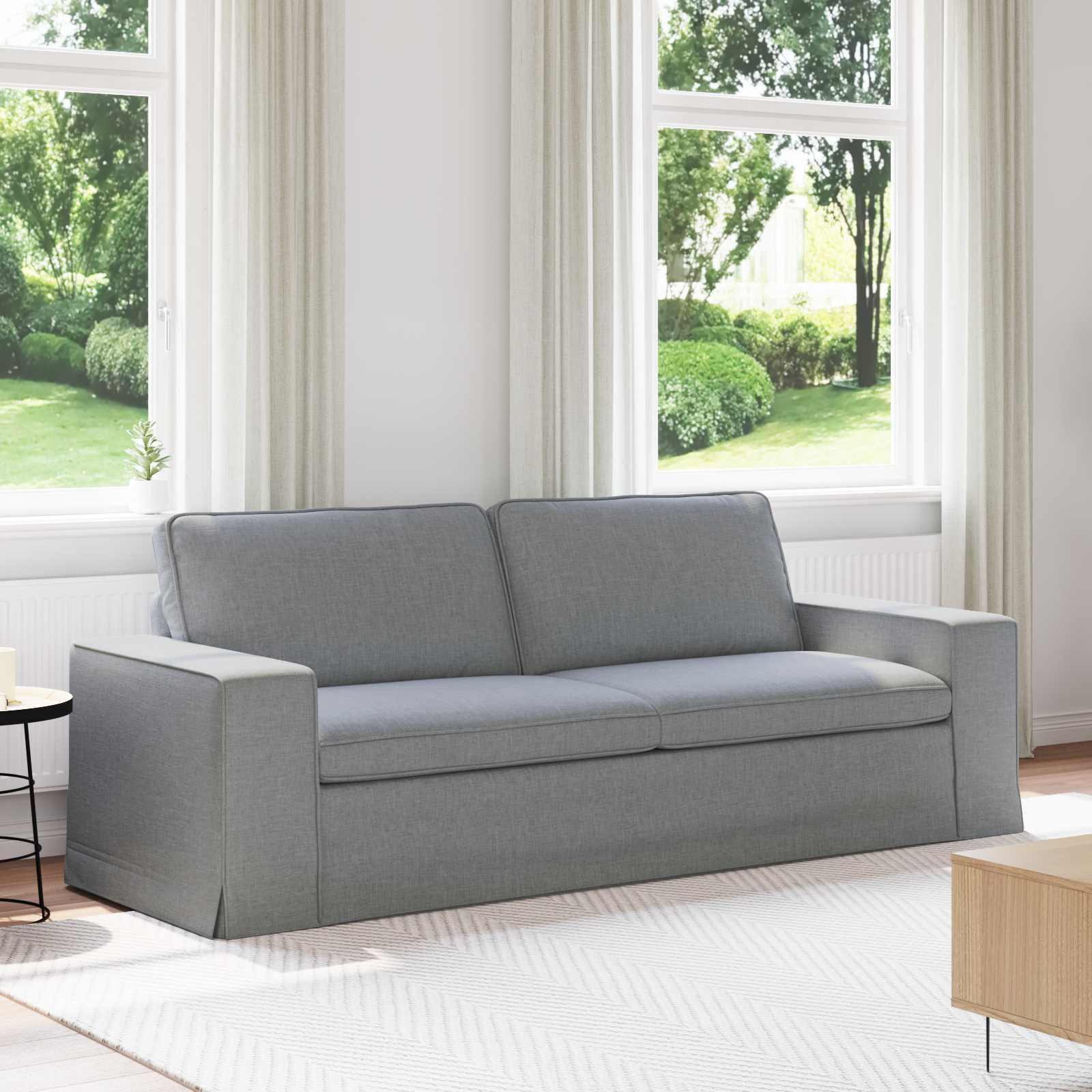 Sofa Lysegrå 222 x 80 x 82 cm Metal billede