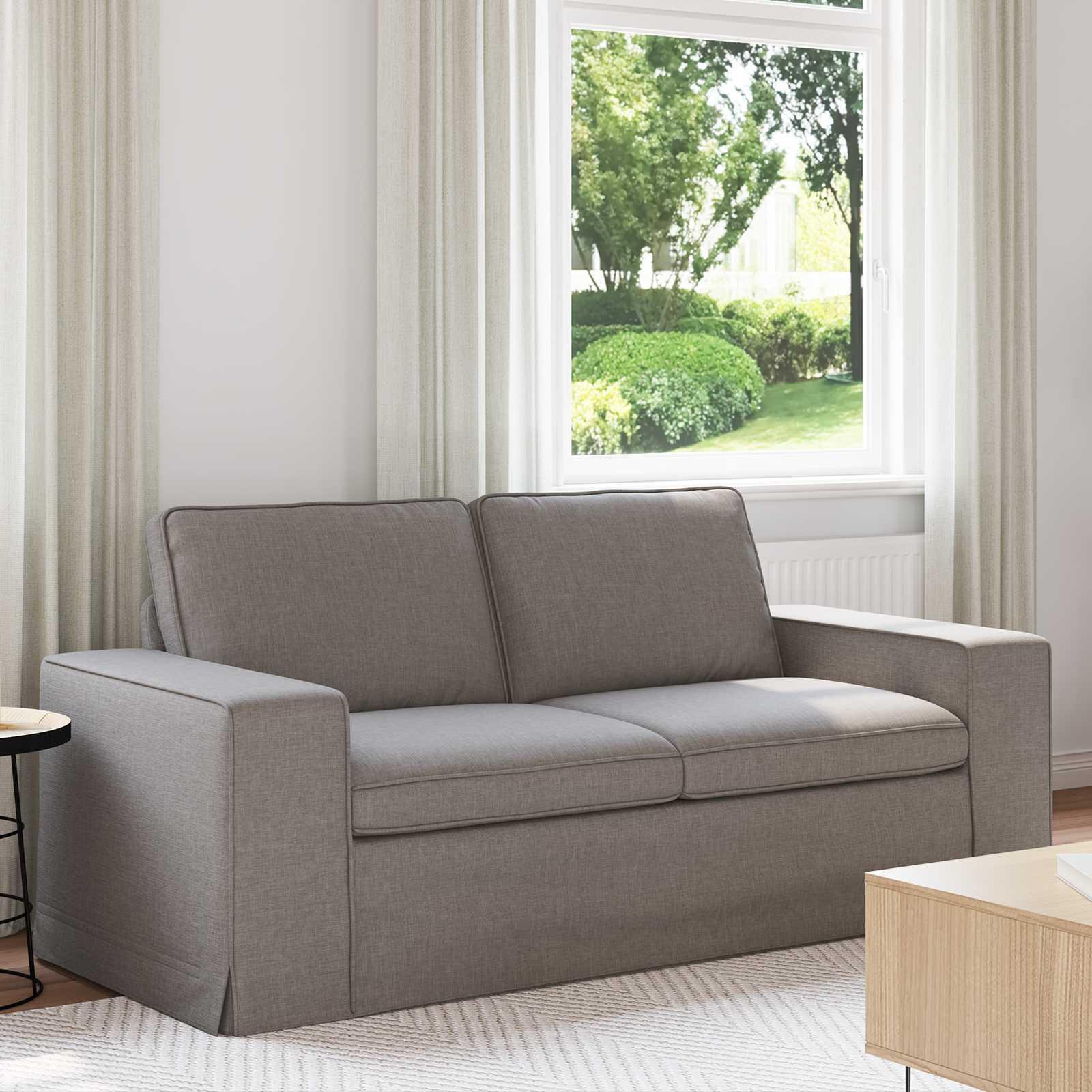 Sofa Gråbrun 182 x 80 x 82 cm Metal billede