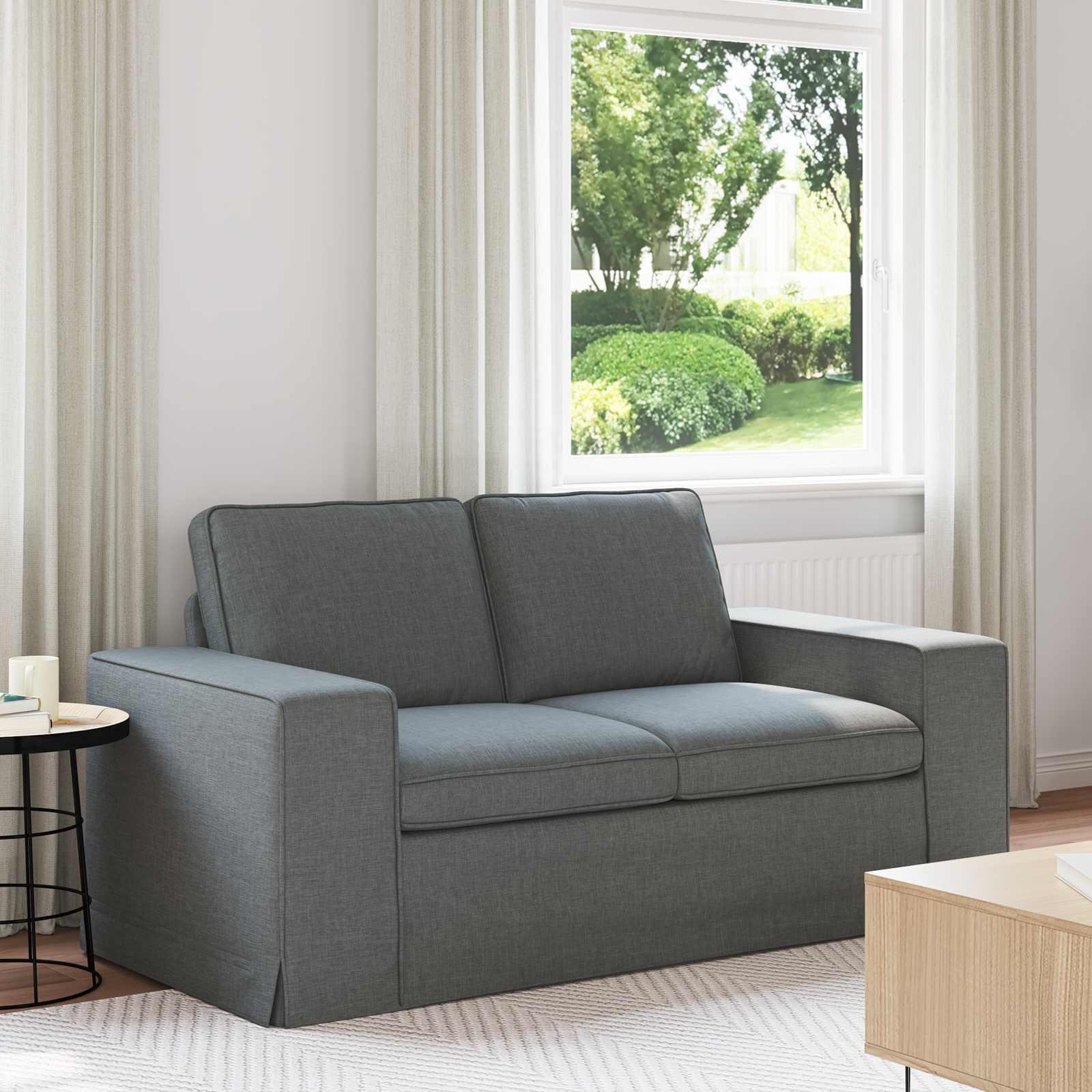 Sofa Mørkegrå 162 x 80 x 82 cm Metal billede