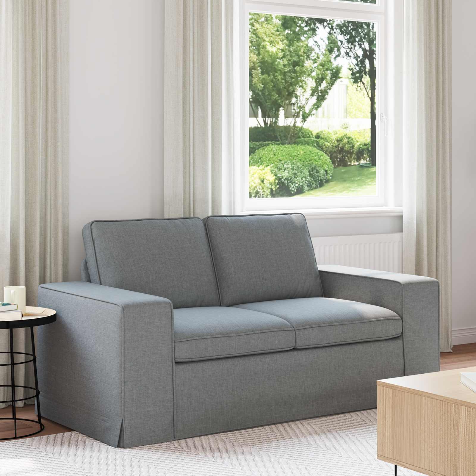 Sofa Lysegrå 162 x 80 x 82 cm Metal billede