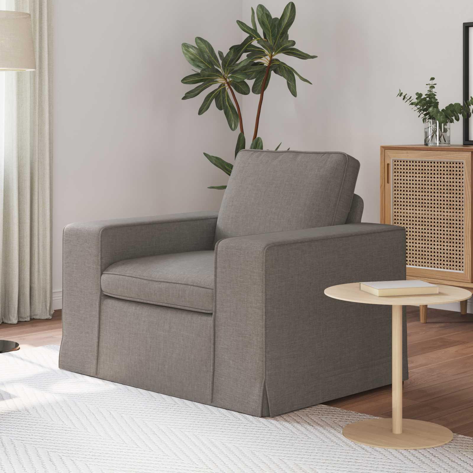 Sofa Gråbrun 102 x 80 x 82 cm Metal billede