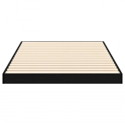 Gulv seng ramme Sort eg 80 x 190 cm Konstrueret træ