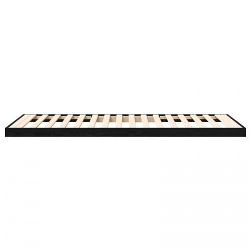 Gulv seng ramme Sort eg 80 x 190 cm Konstrueret træ