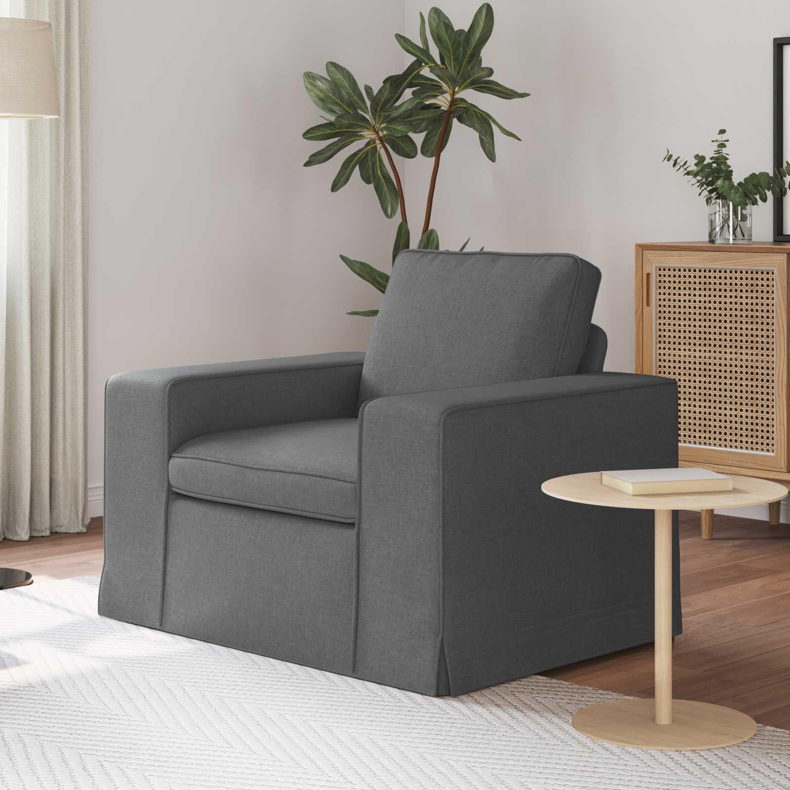 Sofa Mørkegrå 102 x 80 x 82 cm Metal billede