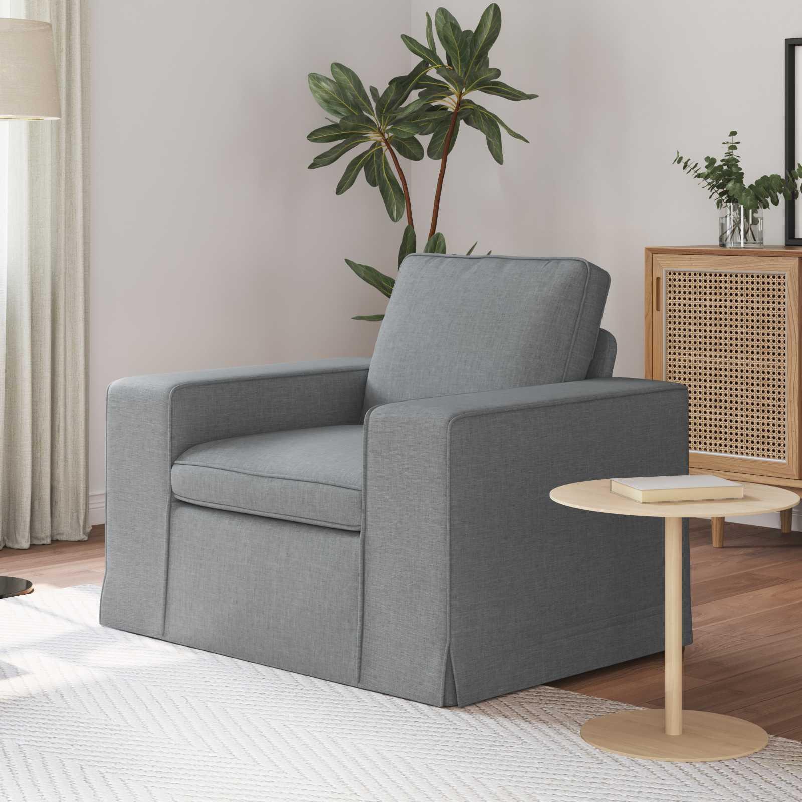 Sofa Lysegrå 102 x 80 x 82 cm Metal billede