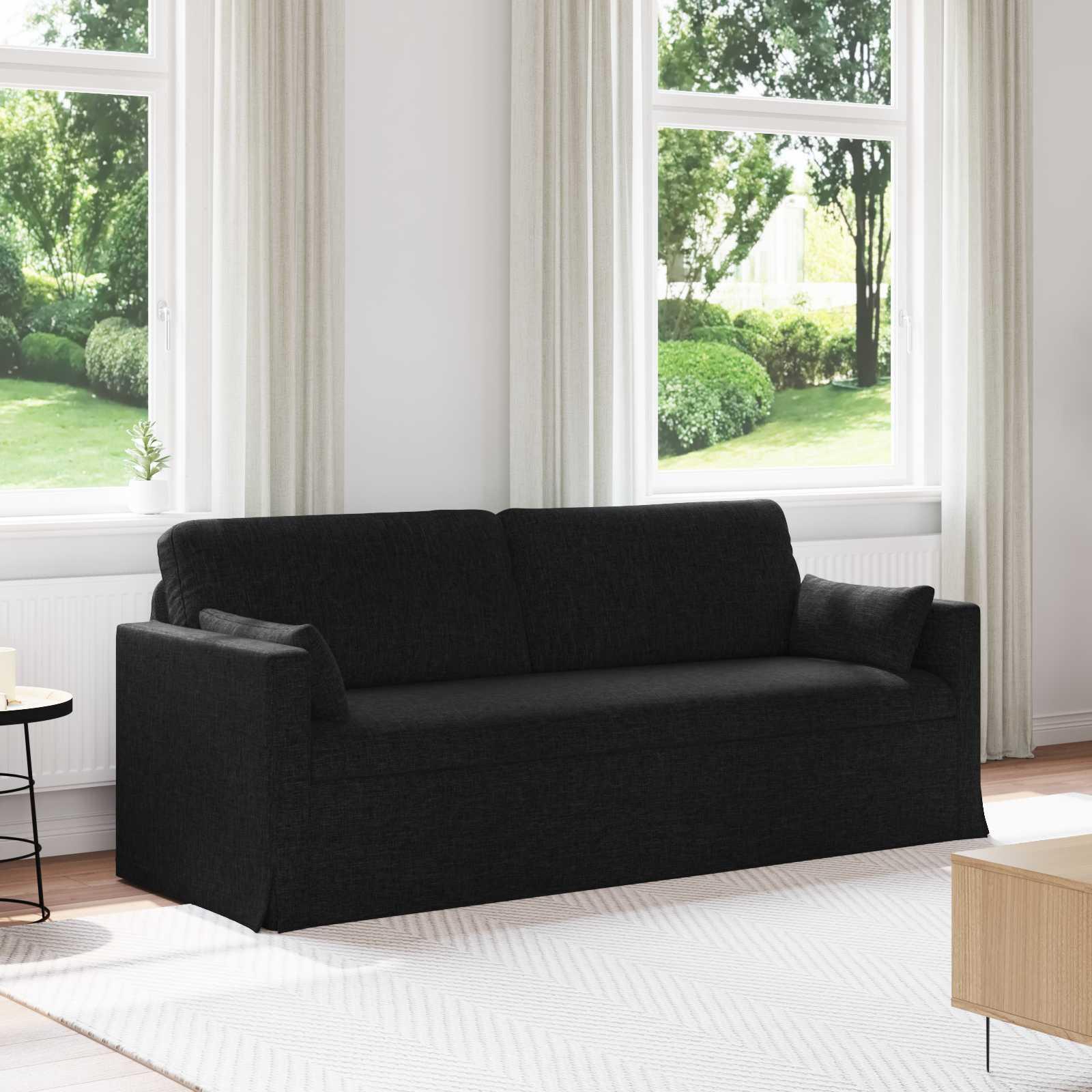 Sofa Sort 198 x 78 x 80 cm Metal billede