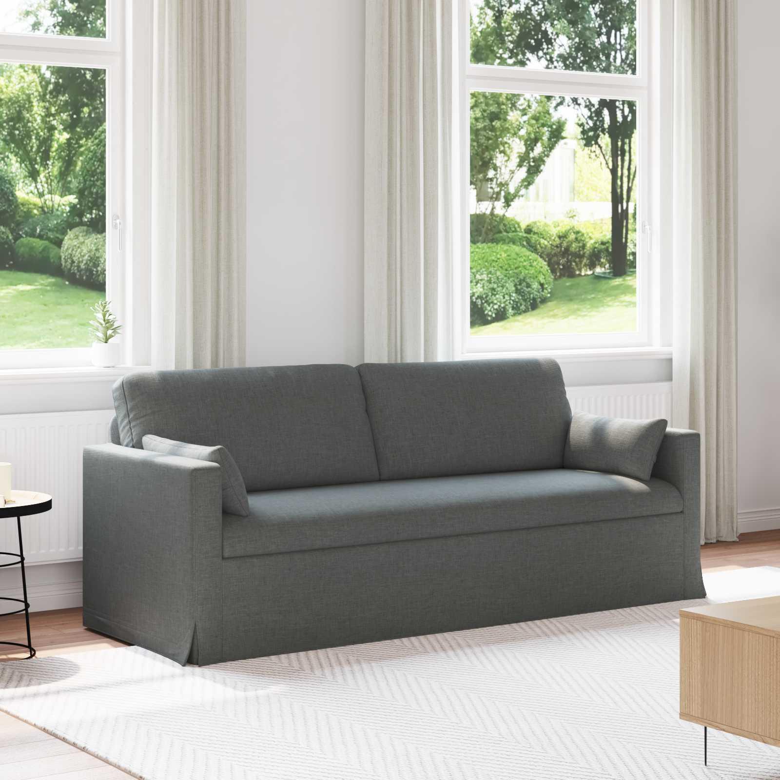 Sofa Mørkegrå 198 x 78 x 80 cm Metal billede