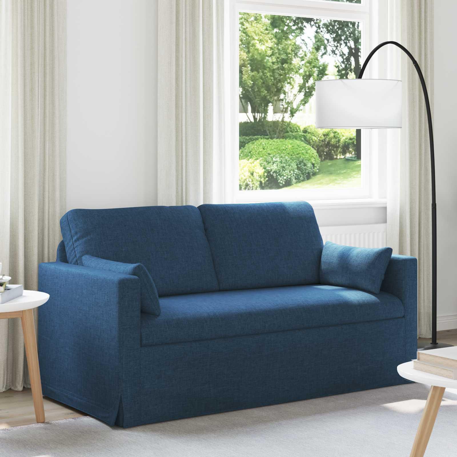 Sofa Blå 158 x 78 x 80 cm Metal billede