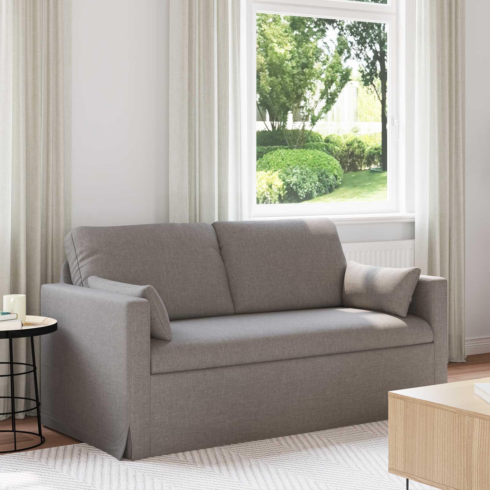 Sofa Gråbrun 159 x 78 x 80 cm Metal billede
