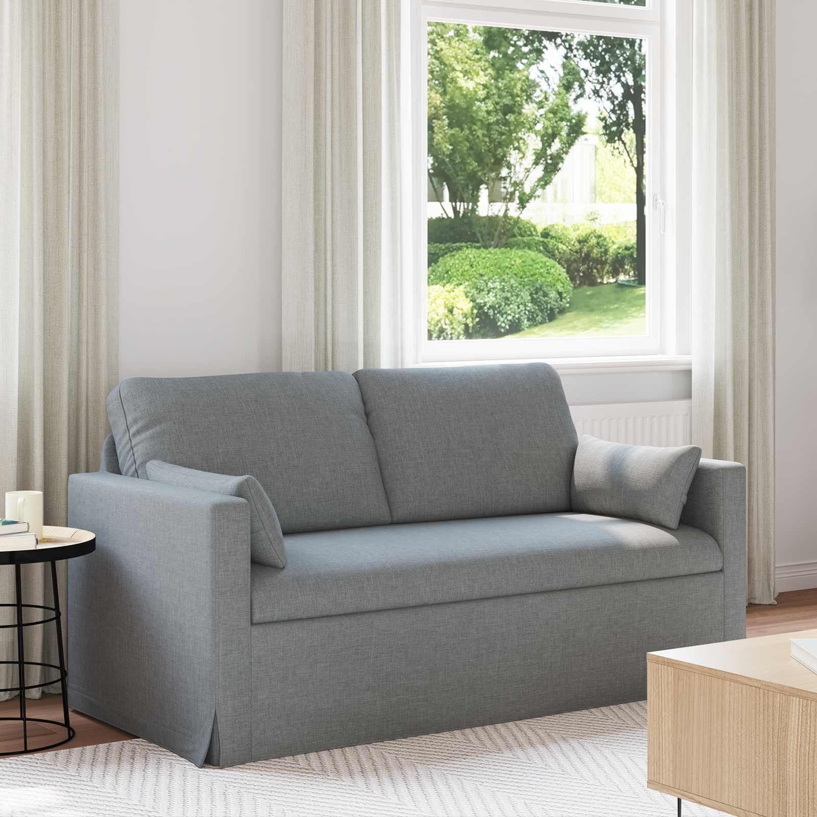 Sofa Lysegrå 158 x 78 x 80 cm Metal billede