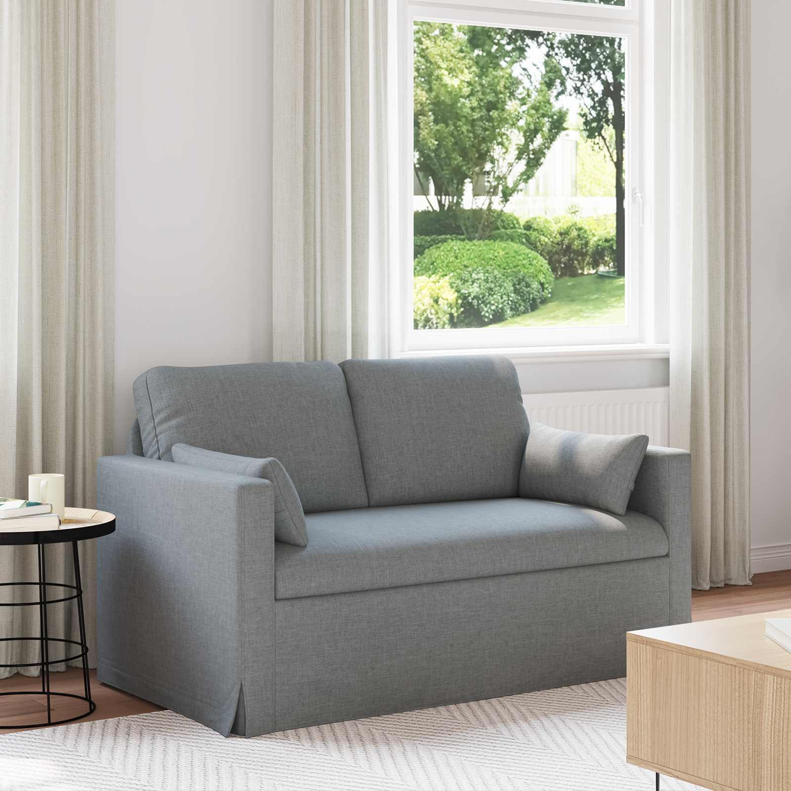 Sofa Lysegrå 138 x 78 x 80 cm Metal billede