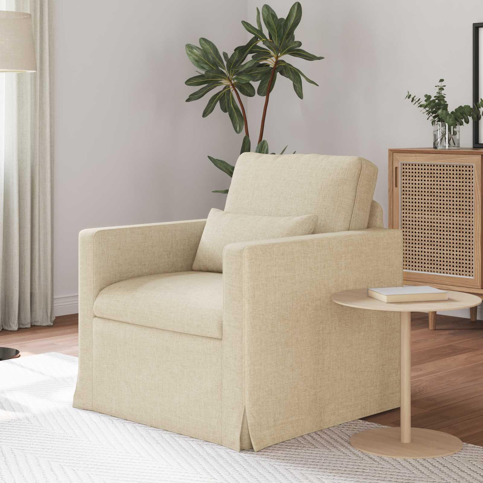 Sofa 60cm Creme Metal billede