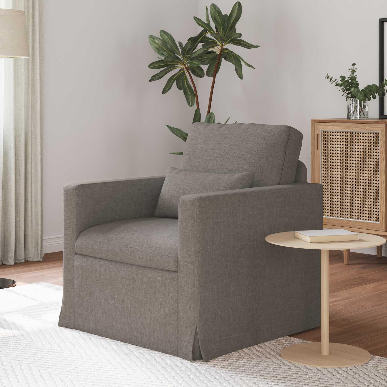 Sofa Gråbrun 78 x 78 x 80 cm Metal billede