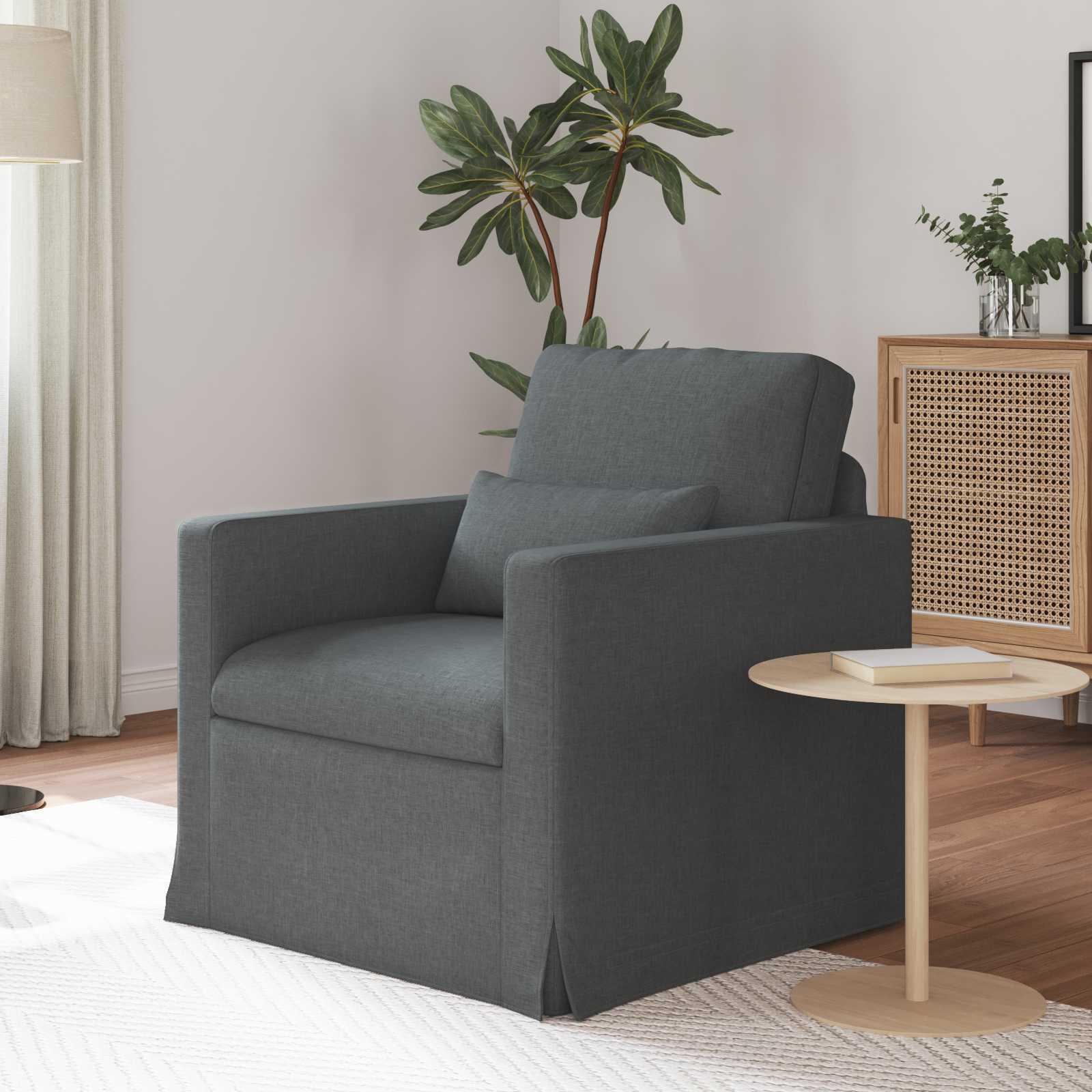 Sofa Mørkegrå 78 x 78 x 80 cm Metal billede
