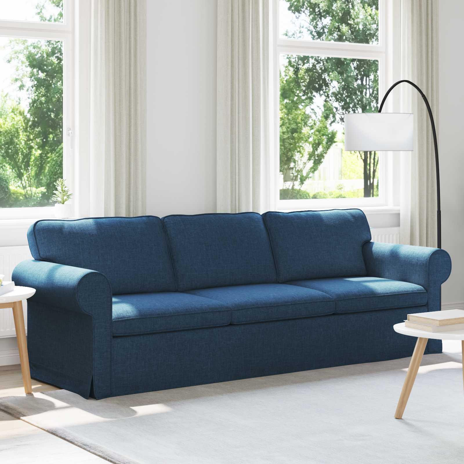 Sofa Blå 215 x 82 x 80 cm Metal billede