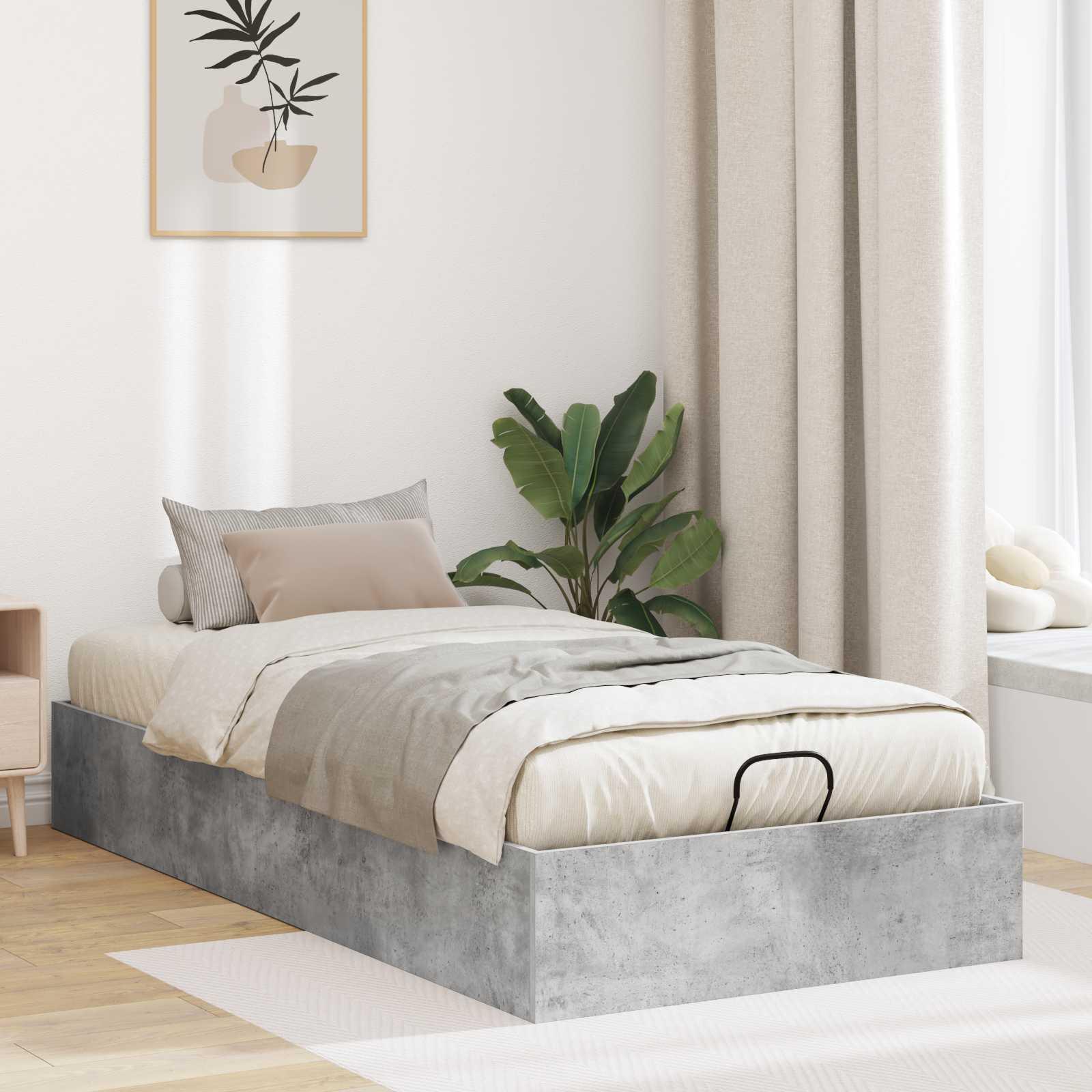 Ottoman Sengestel Beton 193 x 120 x 25 cm Spånplade billede