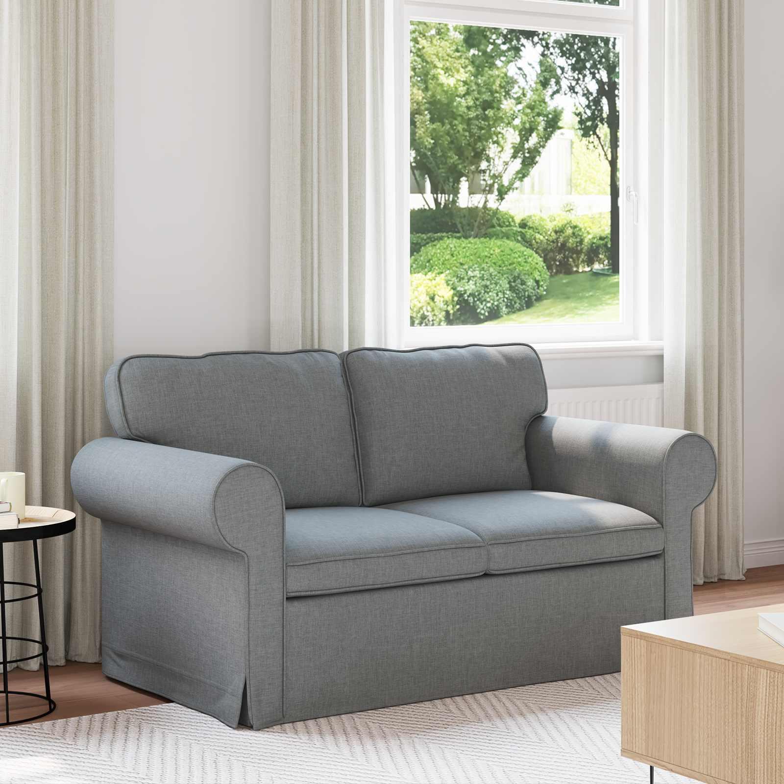 Sofa Lysegrå 215 x 82 x 80 cm Metal billede