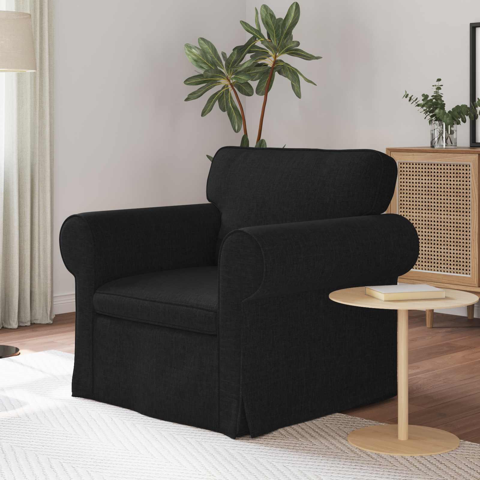 Sofa Sort 215 x 82 x 80 cm Metal billede
