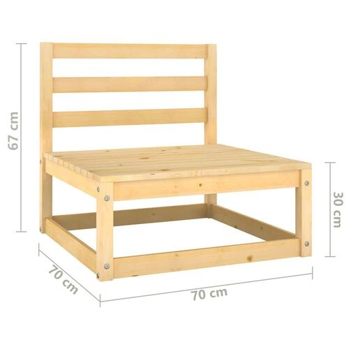 3-personers sofa med hynder massivt fyrretræ