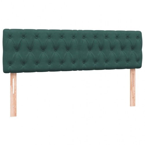 Kontinentalseng med madras 160×220 cm i fløjl - mørkegrøn