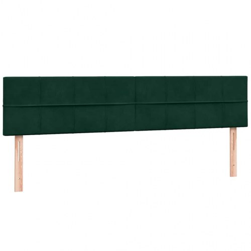 Kontinentalseng med madras 180x210 cm fløjl mørkegrøn