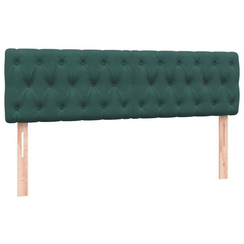 Kontinentalseng med madras 160x210 cm fløjl mørkegrøn