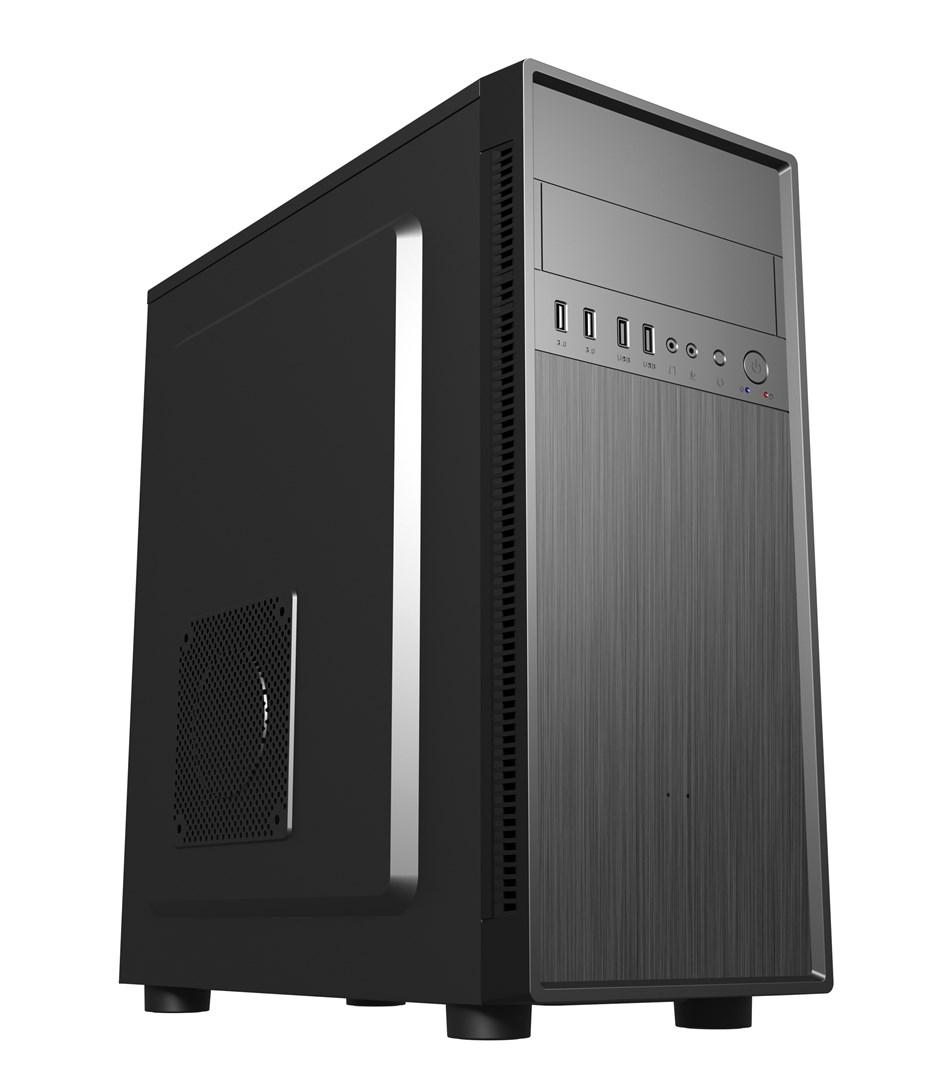 Gembird Fornax 160 midi tower PC-kabinet - sort
