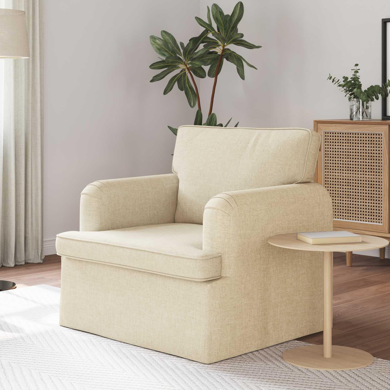 Sofa 60cm Creme Metal billede