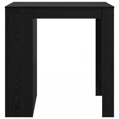 Barbord med skuffe - sort eg, 102 × 70 × 103,5 cm (konstrueret træ)