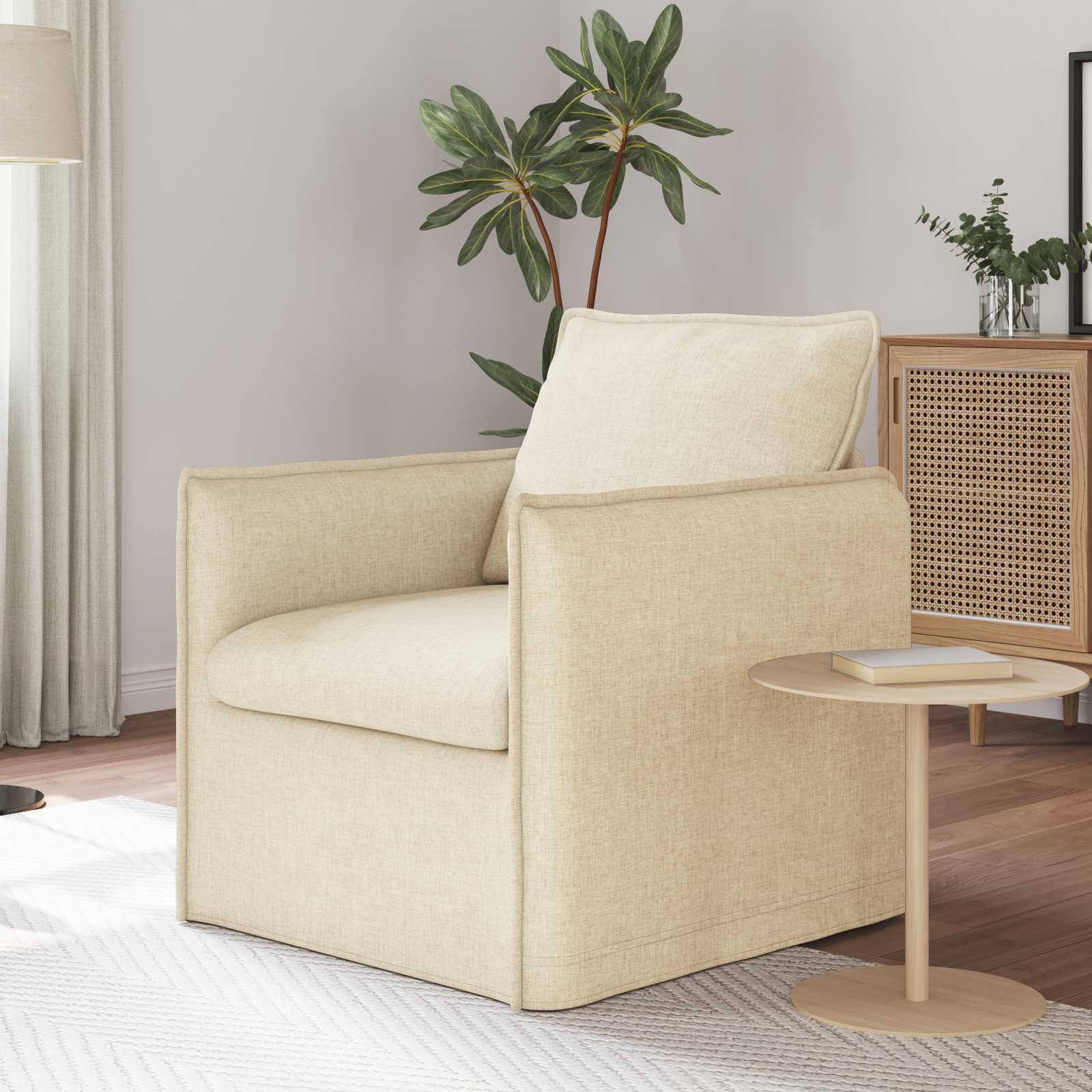Sofa 60cm Creme Metal billede
