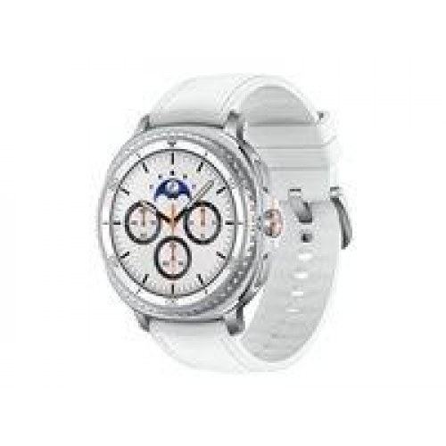 Samsung Galaxy Watch8 Classic 46 mm – sølv/hvid smartwatch